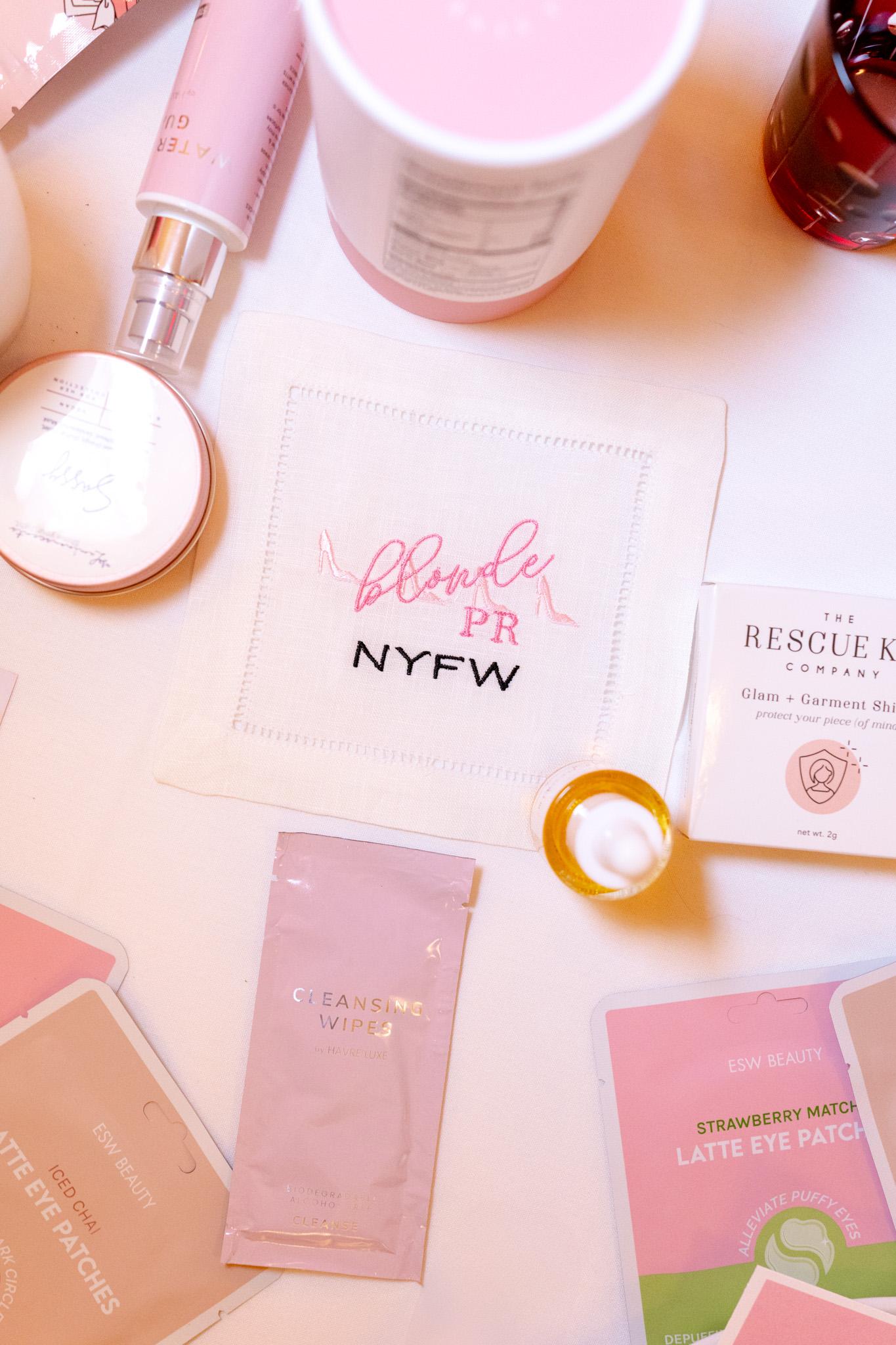 NYFW media brunch flatlay detail